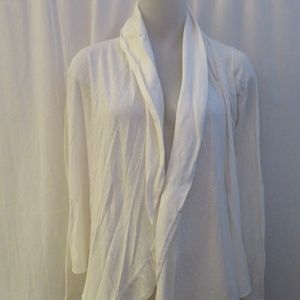 WOMENS BP STUDIO WHITE CARDIGAN TOP SZ S